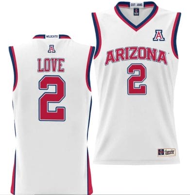 Caleb Love Jersey #2 Arizona Wildcats NIL College Basketball Lightweight White 8 Caleb Love Jersey #2 Arizona Wildcats NIL College Basketball Lightweight White