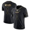 Chez Mellusi Jersey #1 Wisconsin Badgers Gold Vapor College Football Black Gold