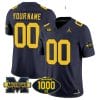 Custom Michigan Wolverines Jersey Name and Number 1000 Wins Patch Vapor College Football Navy 4 Custom Michigan Wolverines Jersey Name and Number 1000 Wins Patch Vapor College Football Navy
