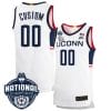 Custom UConn Huskies Basketball Jersey Name and Number 2023 National Champions College Basketball White Home