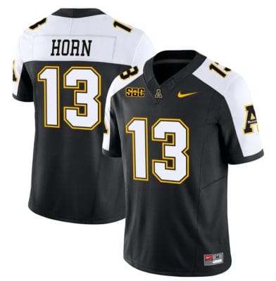 Christan Horn Jersey #13 Appalachian State Mountaineers Vapor Limited College Football Black Alternate 8 Christan Horn Jersey #13 Appalachian State Mountaineers Vapor Limited College Football Black Alternate