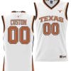 Custom Texas Longhorns Jersey Name and Number NIL College Basketball Lightweight White