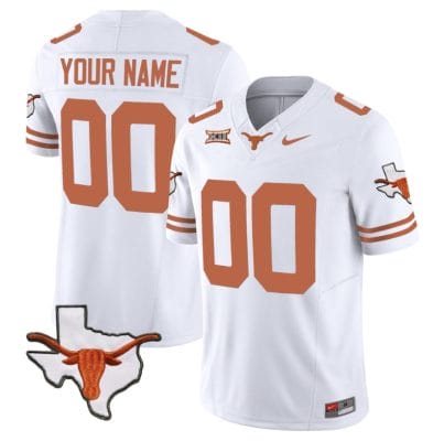 Custom Texas Longhorn Jersey Name and Number Vapor Limited College Football Stitched White 8 Custom Texas Longhorn Jersey Name and Number Vapor Limited College Football Stitched White