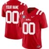 Custom Ole Miss Rebels Jersey Name and Number Football Vapor Limited All Stitched Red