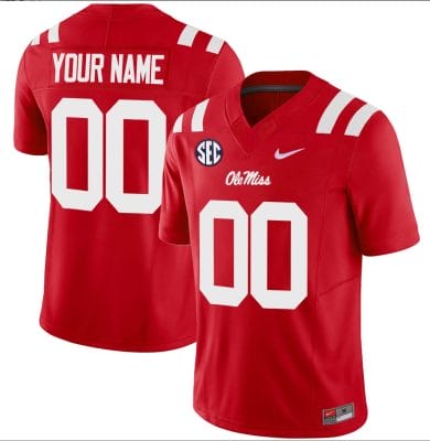 Custom Ole Miss Rebels Jersey Name and Number Football Vapor Limited All Stitched Red 10 Custom Ole Miss Rebels Jersey Name and Number Football Vapor Limited All Stitched Red