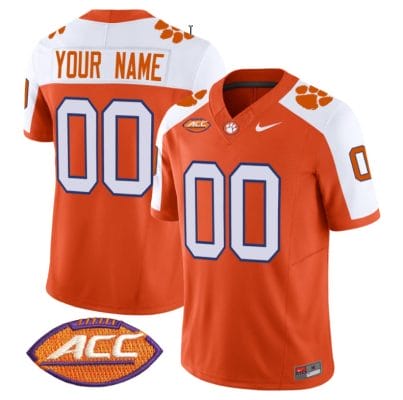 Custom Clemson Tigers Jersey Name and Number Vapor Limited ACC Patch College Football Stitched Alternate