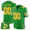 Custom Oregon Ducks Jersey Oregon State Patch Name and Number ‘Mighty Oregon’ Throwback Football Green