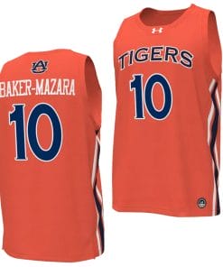 Chad Baker Mazara Jersey #10 Auburn Tigers College Basketball Replica Orange