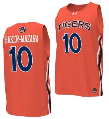 Chad Baker Mazara Jersey #10 Auburn Tigers College Basketball Replica Orange 8 Chad Baker Mazara Jersey #10 Auburn Tigers College Basketball Replica Orange