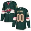 Custom Minnesota Wild Jersey Name And Number 2017-2018 Green Hockey NHL