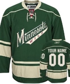 Custom Minnesota Wild Jersey Name And Number Green