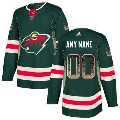 Custom Minnesota Wild Jersey Name And Number Green Drift Fashion