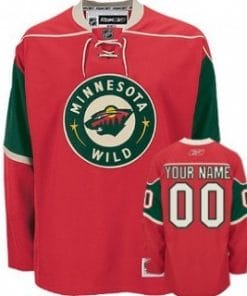 Custom Minnesota Wild Jersey Name And Number Red