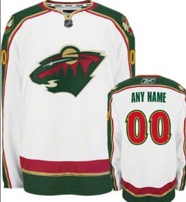 Custom Minnesota Wild Jersey Name And Number White