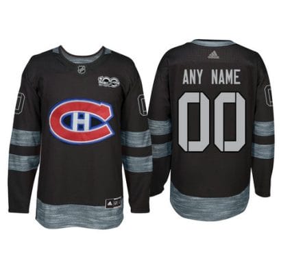Custom Montreal Canadiens Jersey Name And Number 1917-2017 Black 100th Anniversary NHL 8 Custom Montreal Canadiens Jersey Name And Number 1917-2017 Black 100th Anniversary NHL