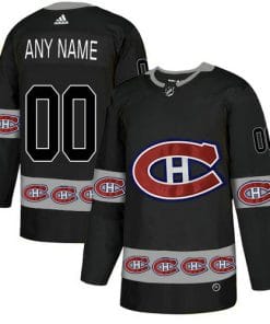 Custom Montreal Canadiens Jersey Name And Number Black Team Logos Fashion