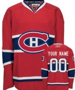 Custom Montreal Canadiens Jersey Name And Number Red CH