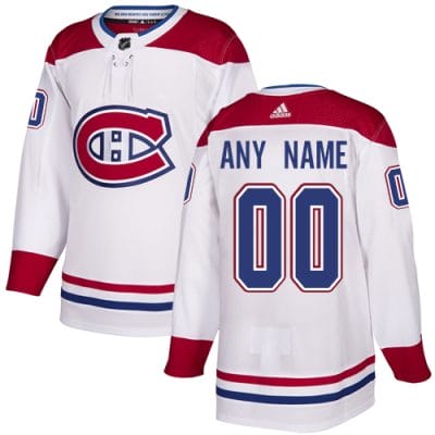 Custom Montreal Canadiens Jersey Name And Number White NHL