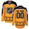 Custom NHL All-Star Jersey Name And Number 2017 Yellow Atlantic Division Reebok Game Hockey