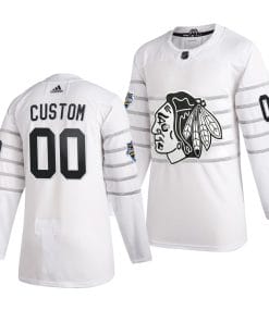 Custom NHL All-Star Jersey Name And Number 2020 White Game Chicago Blackhawks