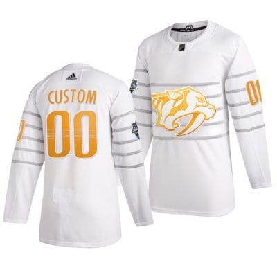 Custom NHL All-Star Jersey Name And Number 2020 White Game Nashville Predators