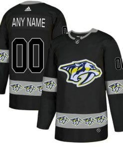 Custom Nashville Predators Jersey Name And Number Black Team Logos Fashion