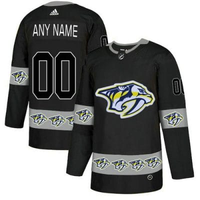 Custom Nashville Predators Jersey Name And Number Black Team Logos Fashion 8 Custom Nashville Predators Jersey Name And Number Black Team Logos Fashion