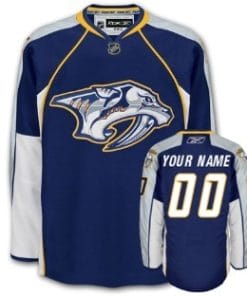 Custom Nashville Predators Jersey Name And Number Blue