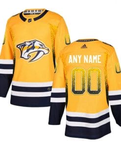 Custom Nashville Predators Jersey Name And Number Gold Drift Fashion
