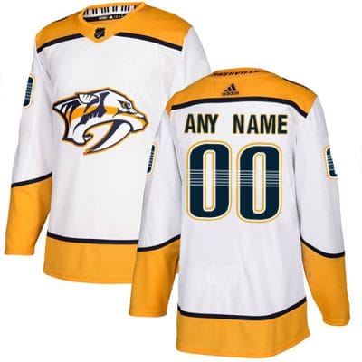 Custom Nashville Predators Jersey Name And Number NHL White 8 Custom Nashville Predators Jersey Name And Number NHL White