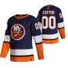 Custom New York Islanders Jersey Name And Number 2020-21 Navy Blue Reverse Retro Alternate NHL
