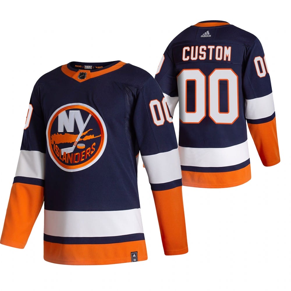 Custom New York Islanders Jersey Name And Number 2020-21 Navy Blue Reverse Retro Alternate NHL 1 Custom New York Islanders Jersey Name And Number 2020-21 Navy Blue Reverse Retro Alternate NHL