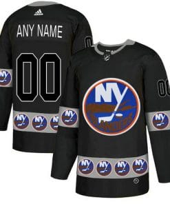 Custom New York Islanders Jersey Name And Number Black Team Logos Fashion
