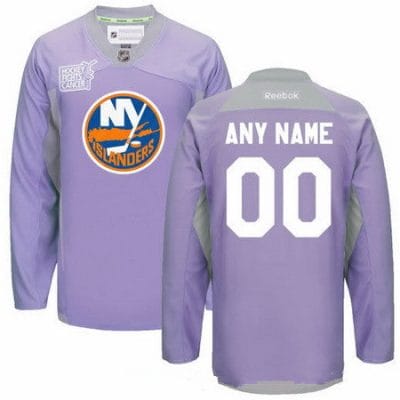 Custom New York Islanders Jersey Name And Number Purple Pink Reebok Hockey Fights Cancer Practice 8 Custom New York Islanders Jersey Name And Number Purple Pink Reebok Hockey Fights Cancer Practice