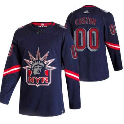 Custom New York Rangers Jersey Name And Number 2020-21 Navy Alternate Player NHL 8 Custom New York Rangers Jersey Name And Number 2020-21 Navy Alternate Player NHL