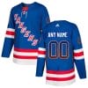 Custom New York Rangers Jersey Name And Number Blue Drift Fashion
