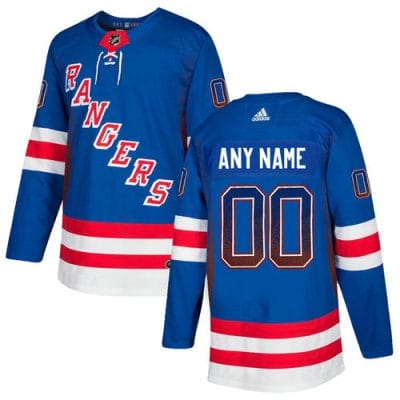 Custom New York Rangers Jersey Name And Number Blue Drift Fashion