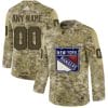 Custom New York Rangers Jersey Name And Number Camo