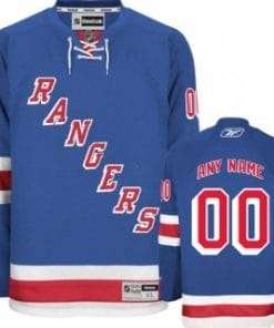 Custom New York Rangers Jersey Name And Number Light Blue