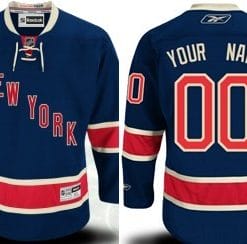 Custom New York Rangers Jersey Name And Number Navy Blue Third