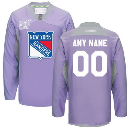 Custom New York Rangers Jersey Name And Number Purple Pink Reebok Hockey Fights Cancer Practice 1 Custom New York Rangers Jersey Name And Number Purple Pink Reebok Hockey Fights Cancer Practice