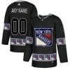 Custom New York Rangers Jersey Name And Number Team Logos Fashion