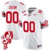 Custom Ohio State Buckeyes Jersey Name and Number Football Stitched Brutus Buckeye Patch Style 1 White