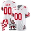 Custom Ohio State Buckeyes Jersey Name and Number Football Stitched Brutus Buckeye Patch Style 2 White