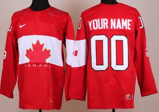 Custom Olympics Canada Jersey Name And Number 2014 Red 8 Custom Olympics Canada Jersey Name And Number 2014 Red