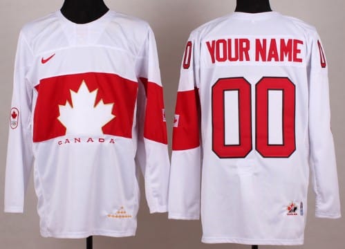 Custom Olympics Canada Jersey Name And Number 2014 White 8 Custom Olympics Canada Jersey Name And Number 2014 White