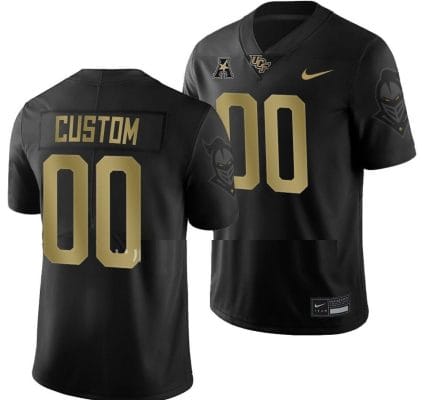 Custom UCF Knights Jersey Name and Number College Football 2022 Alternate Black