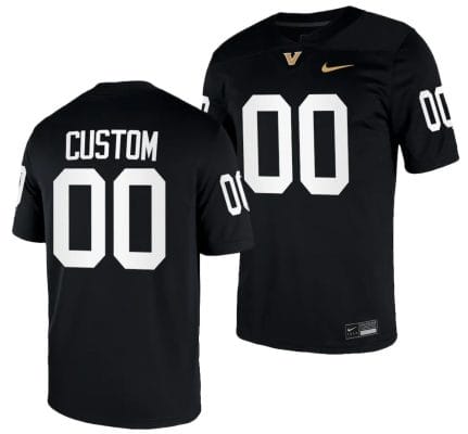 Custom Vanderbilt Commodores Jersey Name and Number College Football Black 10 Custom Vanderbilt Commodores Jersey Name and Number College Football Black