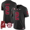 Derrick Henry Jersey #2 Alabama Crimson Tide Vapor Stitched Football Alabama Map Black