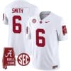 DeVonta Smith Jersey #6 Alabama Crimson Tide Vapor Limited Football Alabama Map White